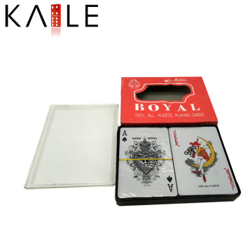 Plastique imprimé personnalisé jouant le cas de carte de poker